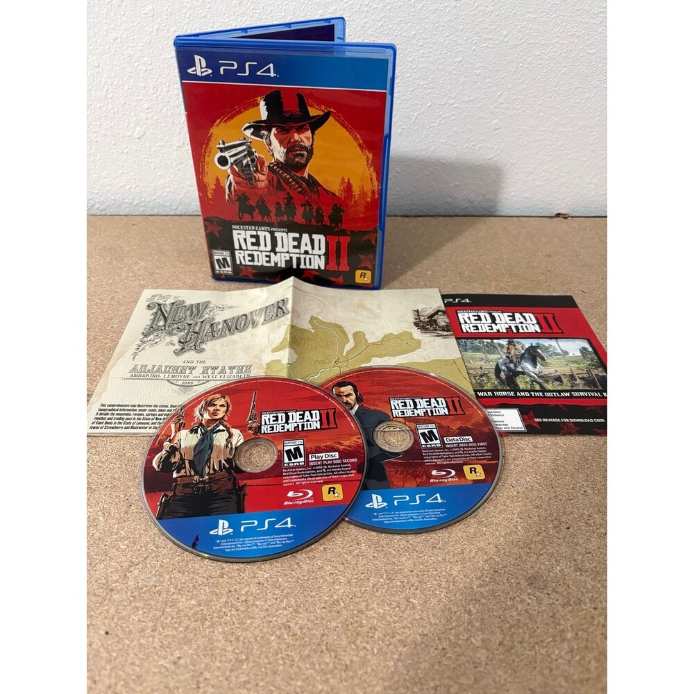 Red Dead Redemption 2 CIB W MAP - PS4 Rockstar Video Game